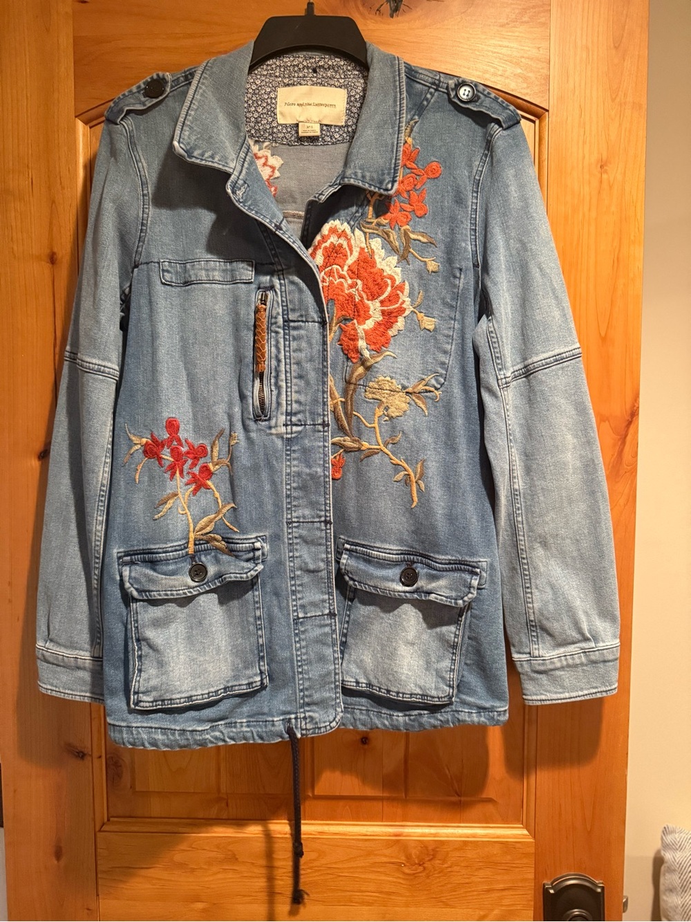 Pilcro and the Letterpress Light Blue Embroidered Denim Jacket - Picture 5 of 6